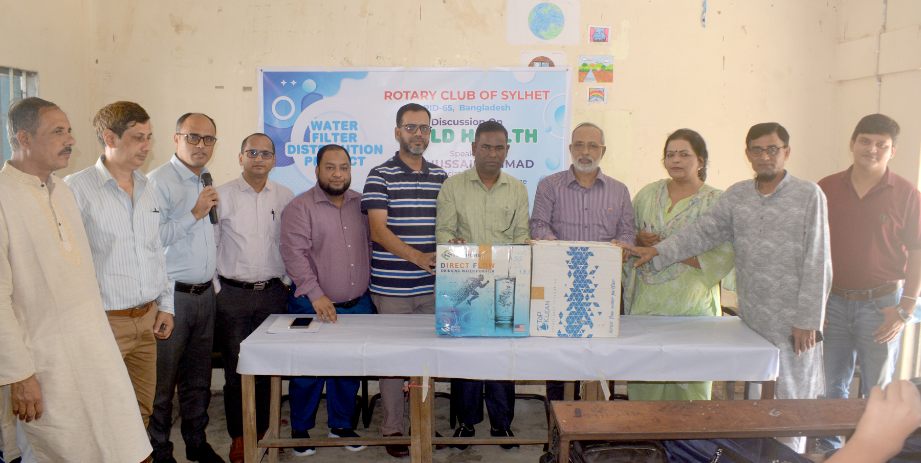 রোটারি ক্লাব সিলেটের পানির ফিল্টার বিতরণ ও শিশু স্বাস্থ্য বিষয়ক পরামর্শ সভা অনুষ্ঠিত